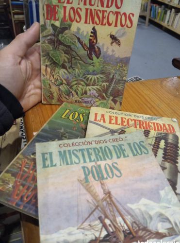 Portada do libro de LOTE. COLECCION ¨DIOS CREO...¨. LOS MARES. LA ELECTRICIDAD. EL MISTERIO DE LOS POLOS...INSECTOS