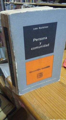 Portada do libro de PERSONA Y COMUNIDAD. ROZITCHNER
