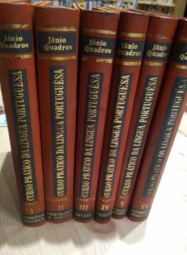 Portada do libro de CURSO PRATICO DA LINGUA PORTUGUESA E SUA LITERATURA. JANIO QUADROS. COMPLETA. 6 VOL