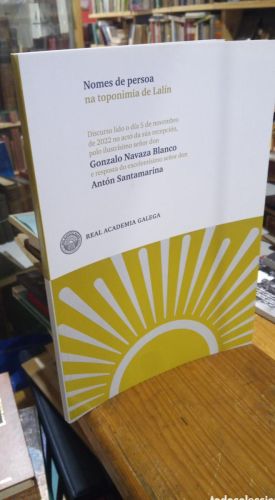 Portada del libro de NOMES DE PERSOA NA TOPONIMIA DE LALÍN. REAL ACADEMIA GALEGA