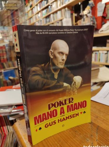 Portada do libro de POKER MANO A MANO. GUS HANSEN