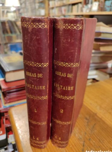 Portada del libro de VOLTAIRE. OBRAS SELECTAS. 2 TOMOS. 1878