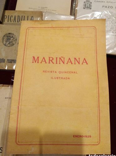 Portada do libro de Mariñana Revista Quincenal Ilustrada, enero 1925