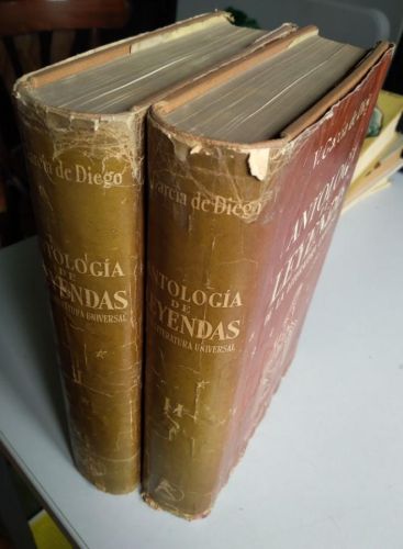 Portada do libro de ANTOLOGÍA DE LEYENDAS DE LA LITERATURA UNIVERSAL. 2 VOL. GARCÍA DE DIEGO