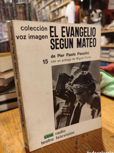 Portada do libro de EL EVANGELIO SEGUN MATEO. PIER PAOLO PASOLINI. COLECCION VOZ E IMAGEN