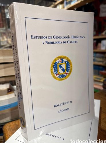 Portada do libro de ESTUDIOS DE GENEALOGIA HERALDICA Y NOBILIARIA DE GALICIA. BOLETIN 21. 2025