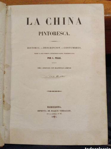 Portada do libro de Pellé, La china pintoresca