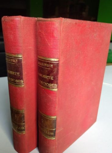 Portada do libro de LA MUERTE DE LOS DIOSES. MEREJKOWSKI. 1901. 2 VOLUMENES