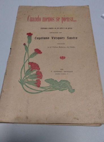 Portada do libro de Catetano Vázquez Sastre - Cuando menos se piensa...