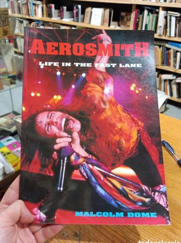 Portada do libro de Aerosmith Life in the fast lane