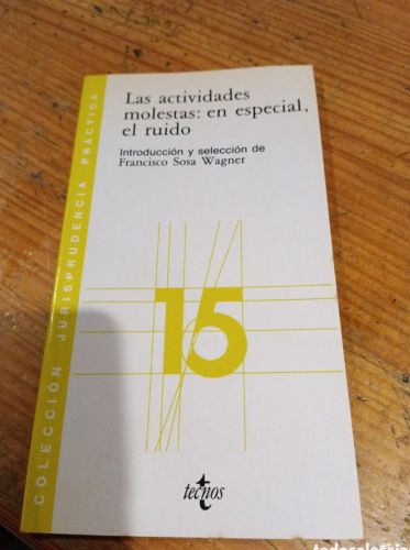 Portada do libro de Sosa Wagner, Las actividades molestas