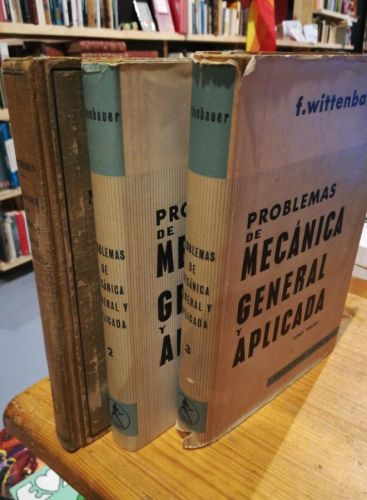 Portada do libro de Problemas de mecanica general y aplicada. F. Wittenbauer. Completa