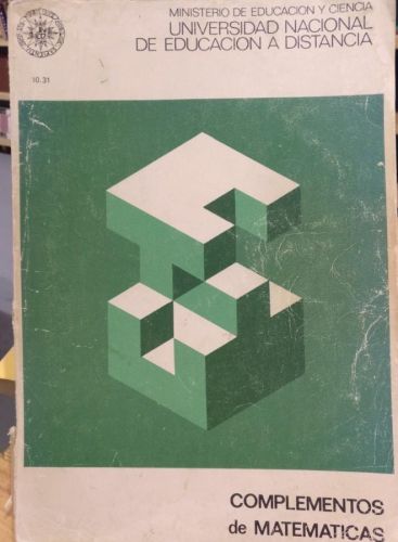 Portada do libro de UNED Complementos de matemáticas, Unidad didáctica 4