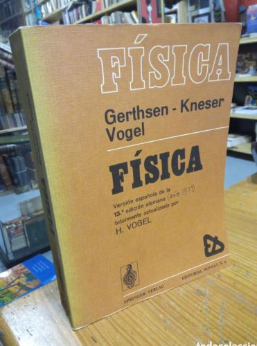 Portada do libro de Física, Gerthsen-Kneser y H. Vogel