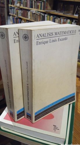 Portada do libro de ANALISIS MATEMATICO. LINES ESCARDÓ. 2 TOMOS