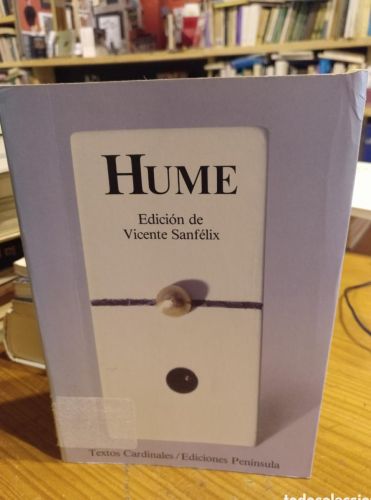 Portada do libro de Vicente Sanfélix, Hume
