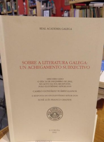 Portada do libro de Camilo González, Sobre a literatura galega: un achegamento subxectivo