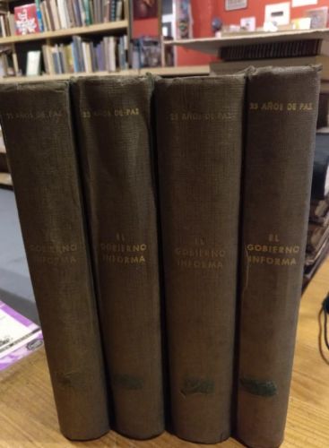 Portada do libro de 25 años de paz el gobierno informa