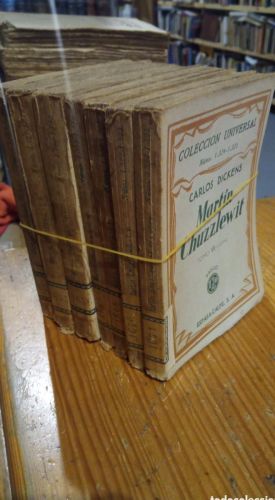 Portada do libro de MARTIN CHUZZLEWIT. CARLOS DICKENS. 7 TOMOS. ESPASA CALPE. 1934