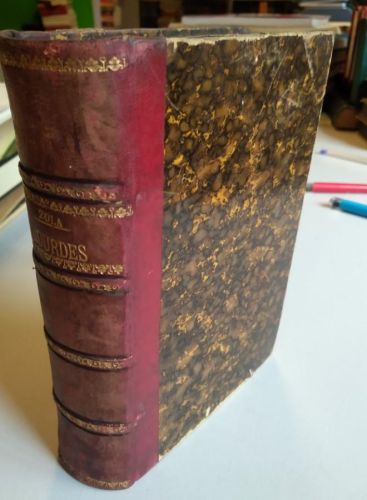 Portada do libro de LOURDES. EMILE ZOLA. 1896