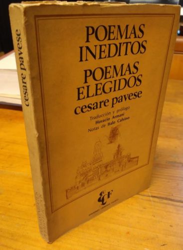 Portada do libro de POEMAS INÉDITOS. POEMAS ELEGIDOS. CESARE PAVESE
