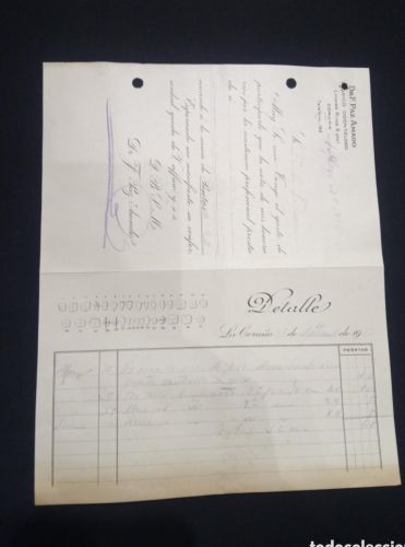 Portada do libro de FACTURA PAZ AMADO. ODONTOLOGO. 1916. LA CORUÑA