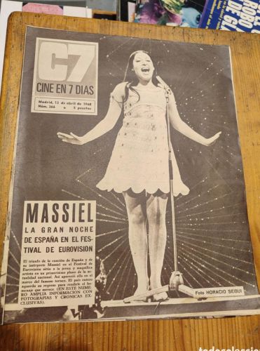 Portada do libro de CINE EN 7 DIAS. 366. 1969. MASSIEL