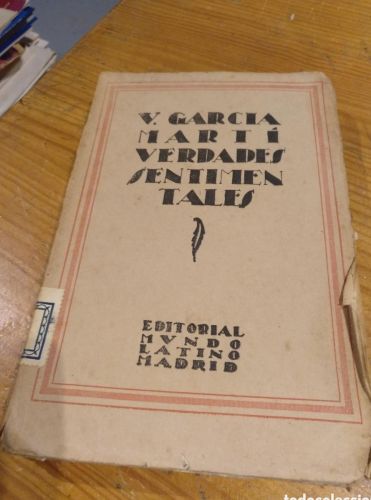 Portada del libro de García Martí, Verdades sentimentales