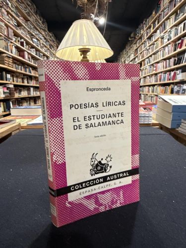Portada del libro de Poesias líricas. Estudiante de Salamanca