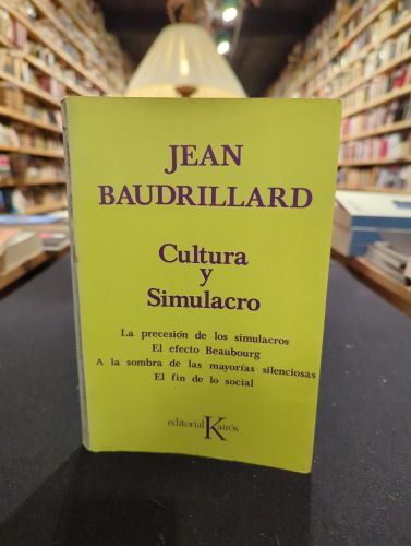 Portada do libro de Cultura y Simulacro