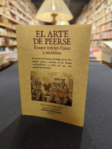 Portada do libro de El arte de peerse. Ensayo teórico-físico y metódico