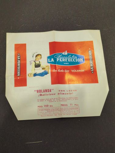 Portada do libro de Vale promocional/cupón publicitario de chocolates ¨La perfección¨ con leche tipo ¨Holanda´(Vigo)