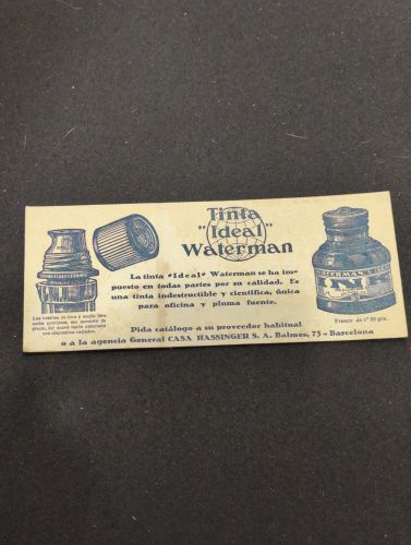 Portada do libro de Folleto/Publicidad Tinta ¨Ideal¨de Waterman
