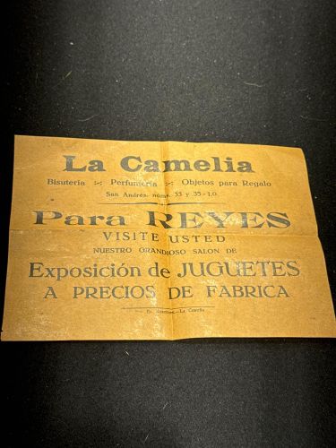 Portada do libro de Folleto publicitario antiguo. La Camelia. San Andrés 33 y 35. A Coruña