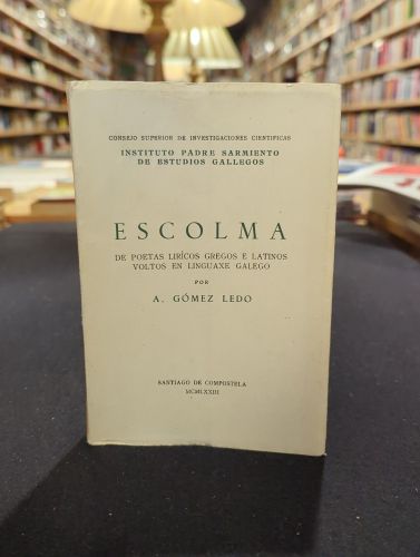 Portada do libro de Escolma de poetas liricos gregos e latinos voltos en linguaxe galego