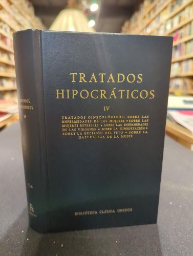 Portada do libro de Tratados hipocráticos IV