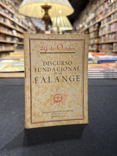 Portada do libro de Discurso fundacional de la Falange
