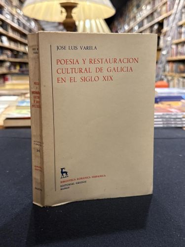 Portada do libro de Poesía y restauración cultural de Galicia en el siglo XIX