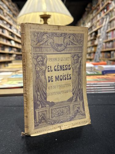 Portada do libro de El génesis de Moisés en su primitivo significado teosófico