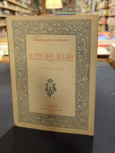 Portada do libro de O pecado alleo (Asinado polo autor)