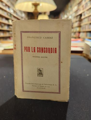 Portada do libro de Por la concordia