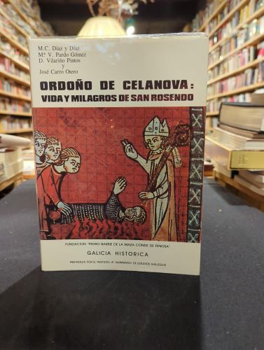 Portada do libro de Ordoño de Celanova: Vida y milagros de Sn Rosendo