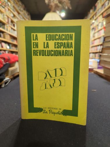 Portada do libro de La educación en la España revolucionaria