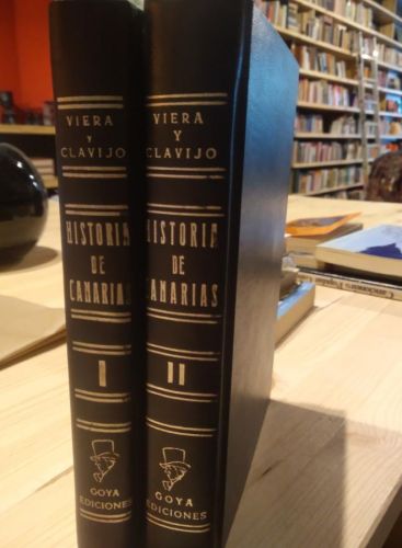 Portada do libro de HISTORIA DE CANARIAS I Y II. VIERA Y CLAVIJO. GOYA EDICONES 1971