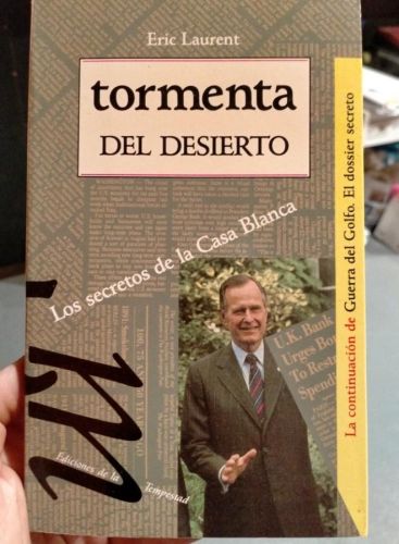 Portada del libro de Eric Laurent, Tormenta del desierto