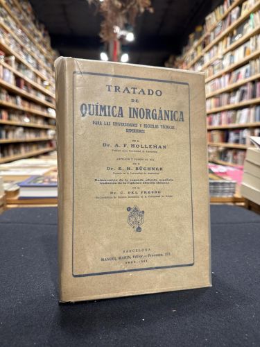 Portada do libro de Holleman Tratado de química inorgánica