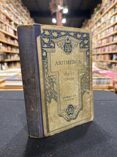Portada do libro de Aritmética. Tercer grado