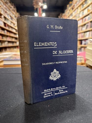Portada do libro de Elementos de algebra. Soluciones y respuestas