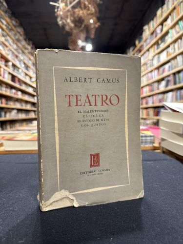 Portada do libro de Teatro. El malentendido. Calígula. El estado de sitio. Los justos