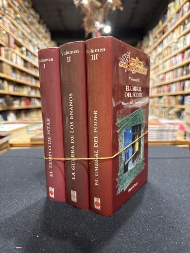 Portada do libro de Trilogía Leyendas de la Dragonlace. El templo de Istar. La guerra de los enanos. El umbral del poder